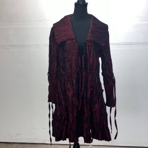 Plum and black iridescent, crinkle shell jacket - Picture 9 of 10